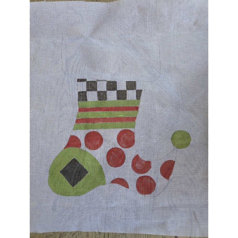 Needlepoint Canvas Christmas Stocking New Hand Painted Needlepoint Canvas Huge